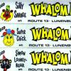 The Whalom Park mascots on bumper stickers.  Contributed by Paul L'Ecuyer