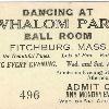 Ticket for Ball Room Admission - Contributed by Paul Porter