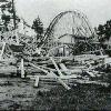 Following the Hurricane - Tornado of 1938. Shooting Star Roller Coaster in ruins.