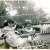 Maryilynn and Paula Davis and Donna Whitten on the 'Kiddie Whip' -  July 1951.  Photo contributed by Paula Davis